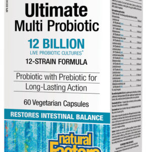 Natural Factors Ultimate Multi Probiotic 12 Billion Active Cells