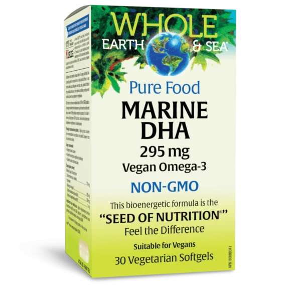 Natural Factors Whole Earth & Sea Marine DHA Omega-3 295mg