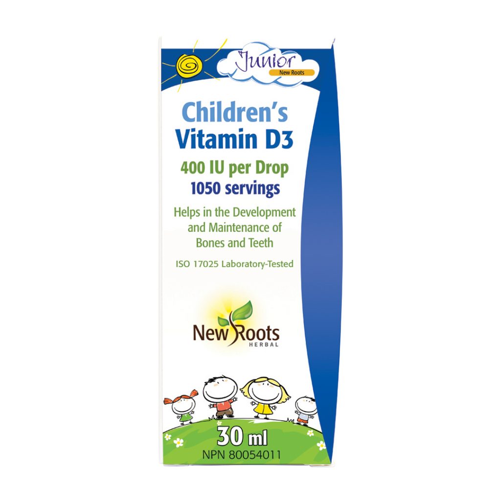 New Roots Children's Vitamin D3 400IU Liquid The Water Bug Health