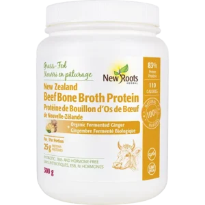 New Roots Beef Bone Broth Protein with Organic Fermented Ginger