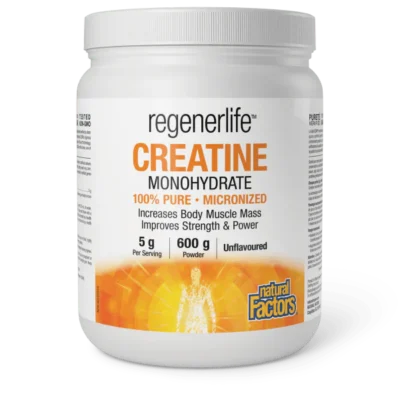 Natural Factors RegenerLife Creatine Monohydrate, 100% Pure Creatine