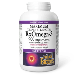 Natural Factors RxOmega-3 Maximum Triple Strength with Vitamin D3